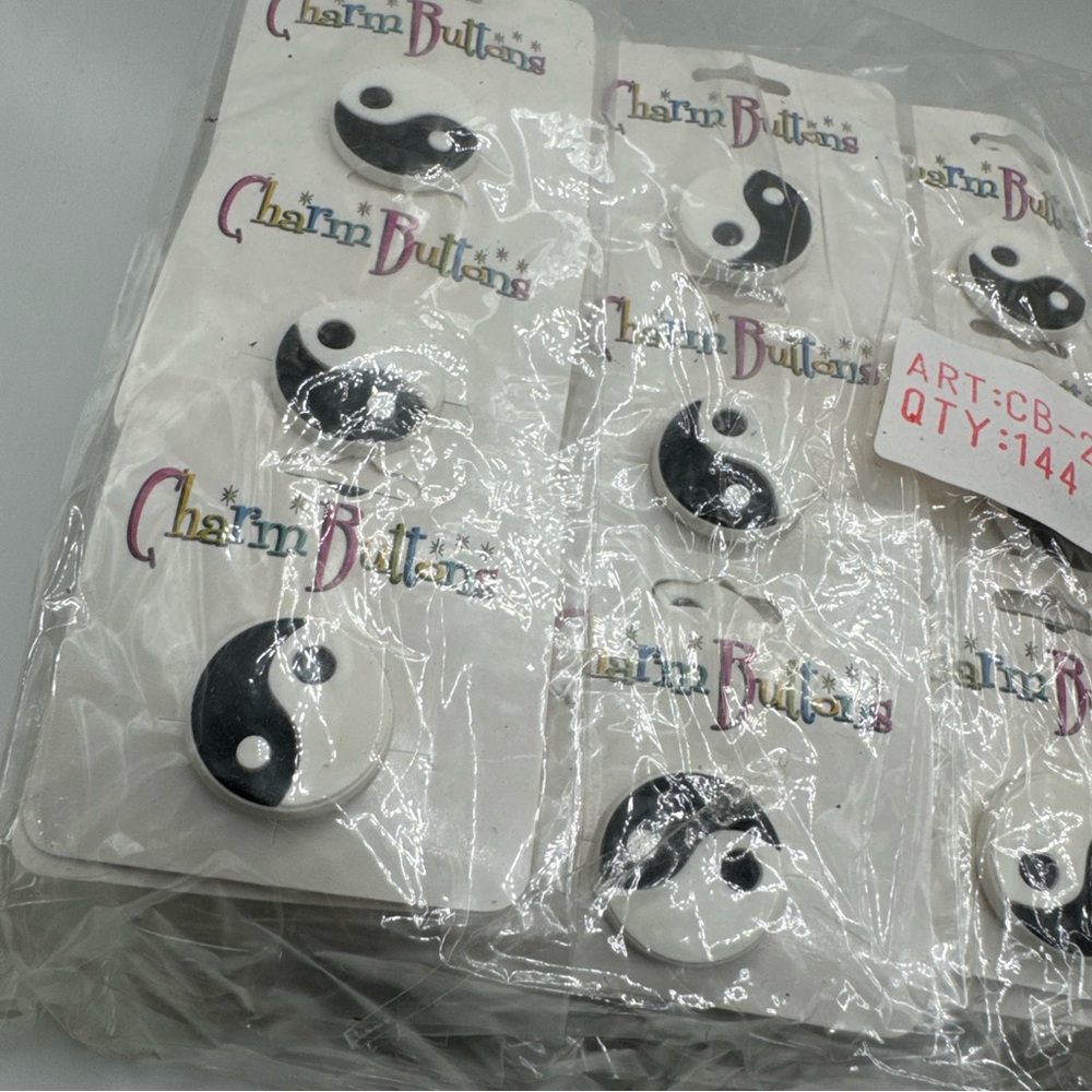 144 pcs Ying Yang Peace Sign Charm Button Plugs Pins for Croc Clog Shoe New